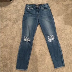 Joe’s High Rise Distressed Jeans